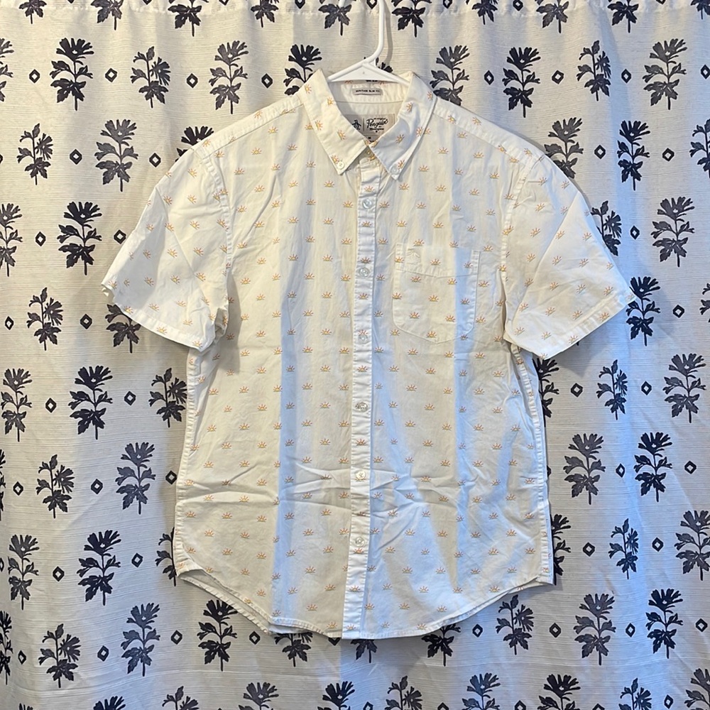 Original Penguin Heritage Slim Fit Short Sleeve Button Down Shirt